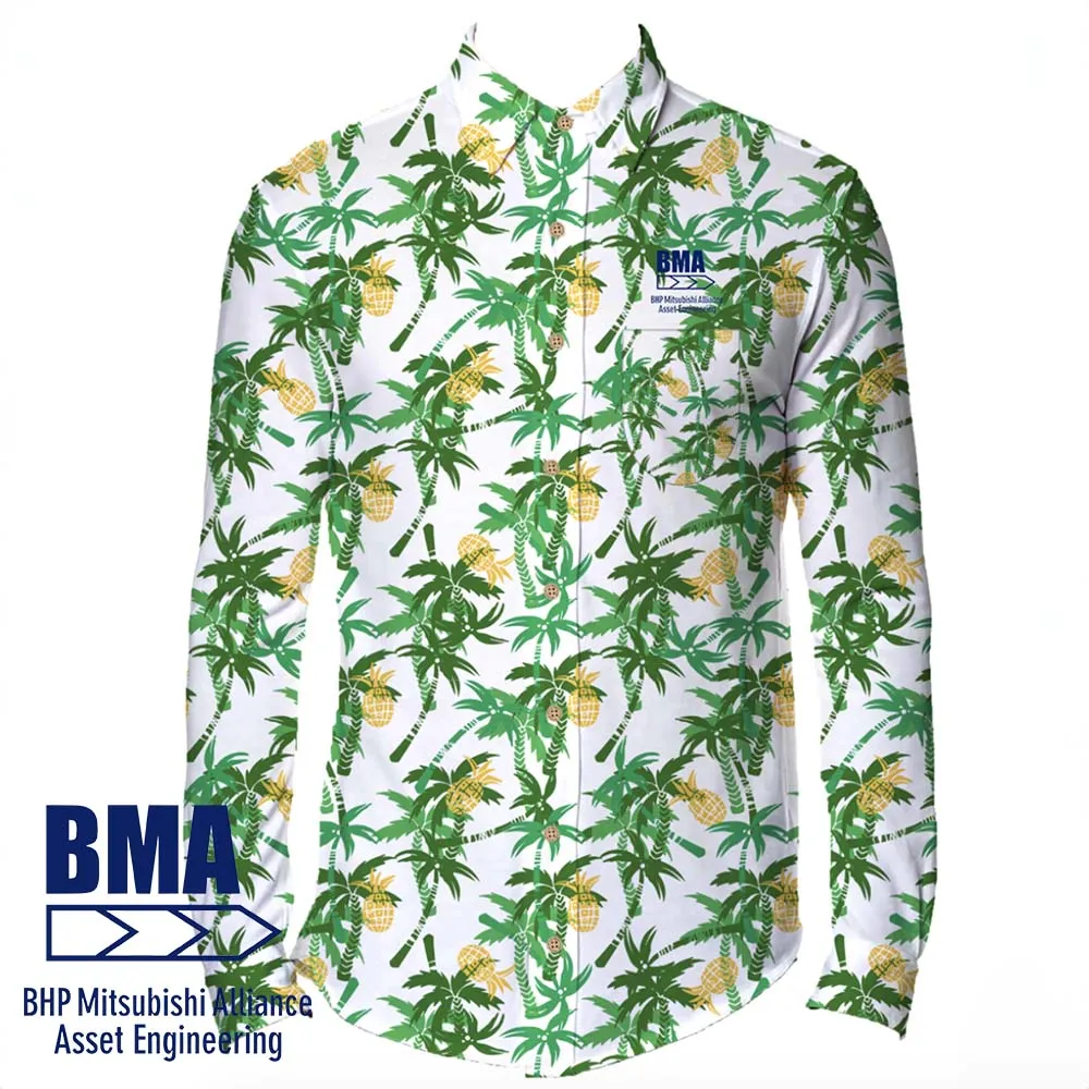 BMA BHP Mitsubishi Alliance - Pineapple Party Long Sleeve Shirts