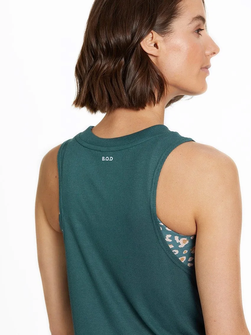 B.O.D BY FINCH BELLE TWIST TANK IN BOTANICAL