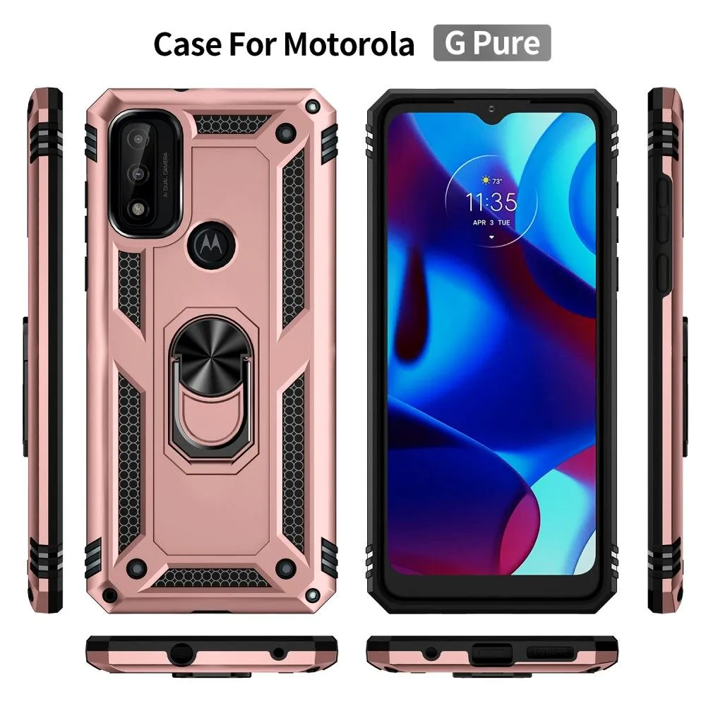 Bofink Combat Motorola G Pure case - Rose Gold