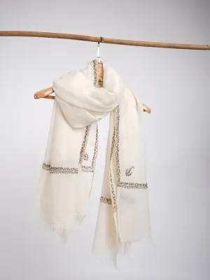 Boiled Wool Hand Embroidered Wrap
