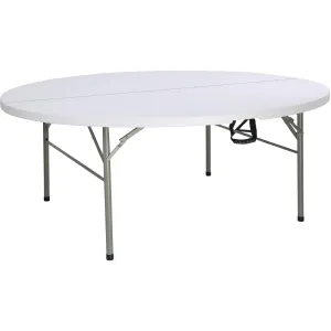 Bolero Round PE Centre Folding Table White 6ft - HC270