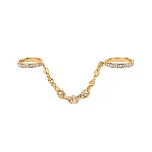 BONDED 3MM OPEN-LINKS WITH FIVE LINK PAVE
