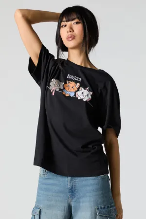 Bonjour Aristocats Graphic Boyfriend T-Shirt