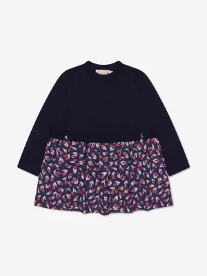 Bonpoint Girls Tayra Sweater Dress in Navy