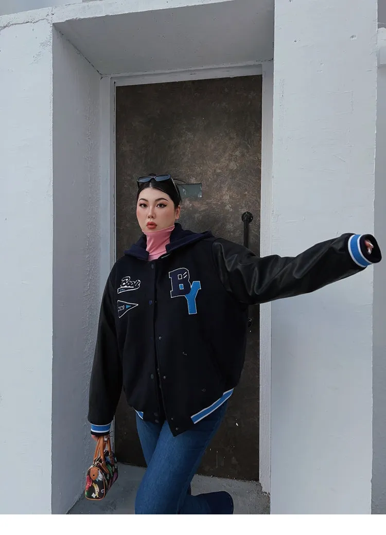 BOOLI 2020 Black Varsity Long Sleeve Jacket