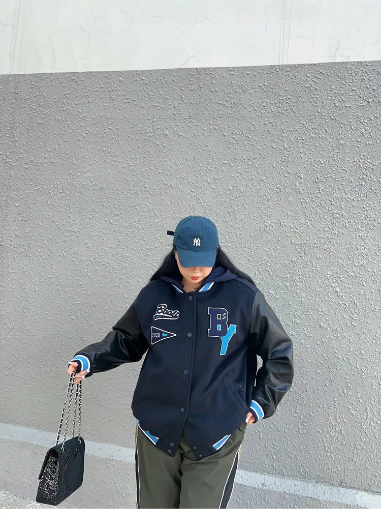 BOOLI 2020 Black Varsity Long Sleeve Jacket