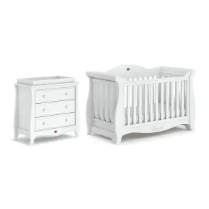 Boori Sleigh Royale 2 Piece Nursery Set 2023 - White