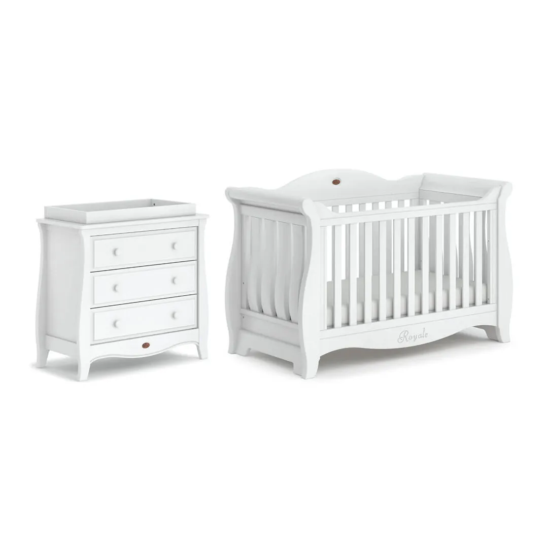 Boori Sleigh Royale 2 Piece Nursery Set 2023 - White