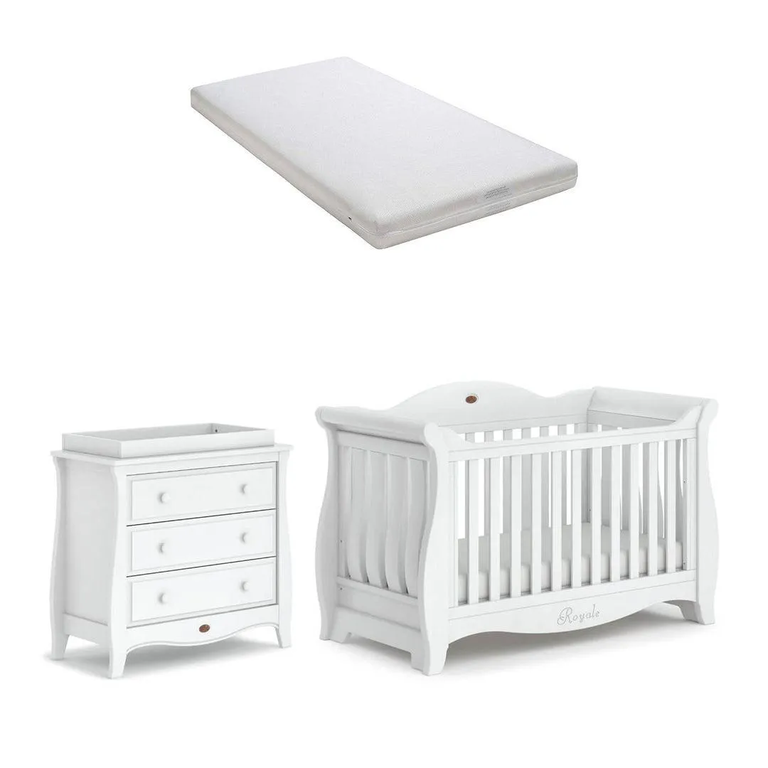 Boori Sleigh Royale 2 Piece Nursery Set 2023 - White