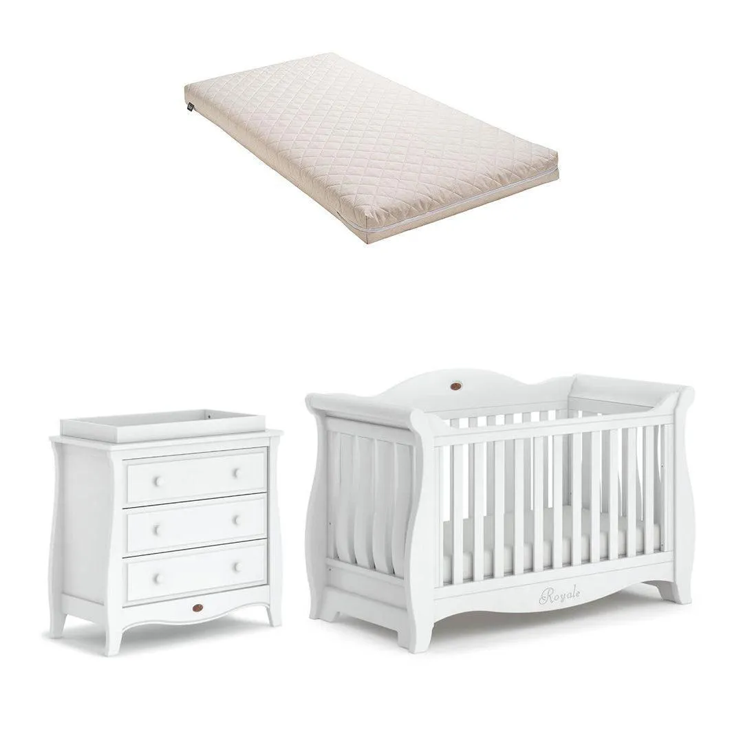 Boori Sleigh Royale 2 Piece Nursery Set 2023 - White