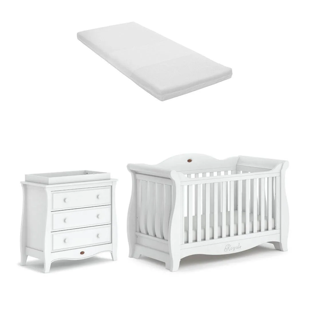 Boori Sleigh Royale 2 Piece Nursery Set 2023 - White