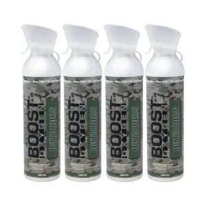 Boost Oxygen Large OUTDOORS Natural Aroma 10 Liter Canister for Support, 4 Pack