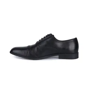 Borelli Oxford Formal Lace Ups Leather Black Colour For Men