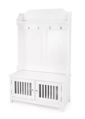 Borya Hall Tree with Storage in White  5473304