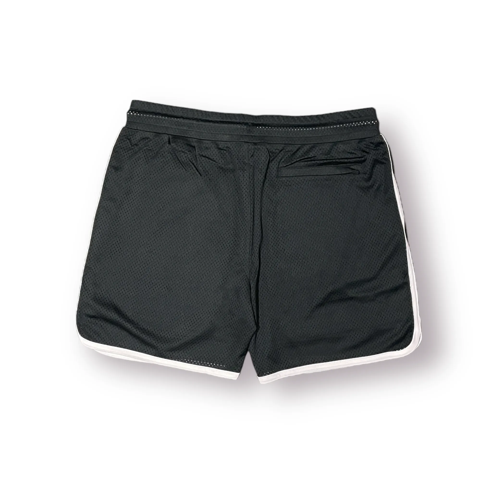 Botanic Mesh Gym Short - Black w. White Taping