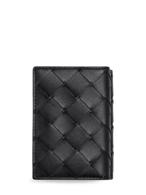 Bottega Veneta   Intrecciato leather tiny tri-fold wallet 