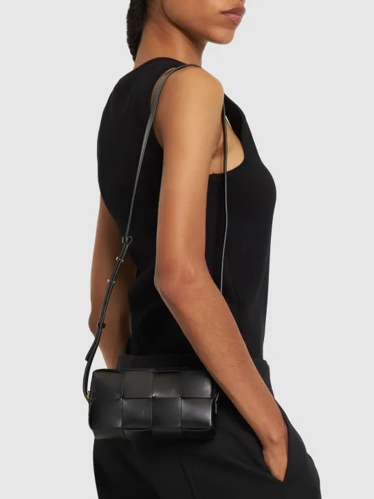 Bottega Veneta   Mini Cassette leather crossbody bag 
