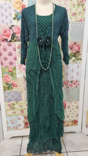 Bottle Green 3-Piece Dress Set LR0527