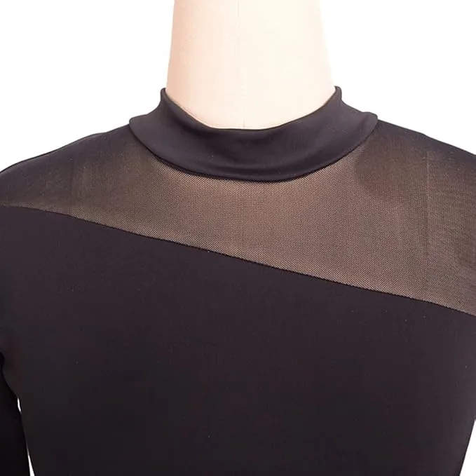 Boutique Step Up Figure Skating Dress(PLAIN BLACK) Medium