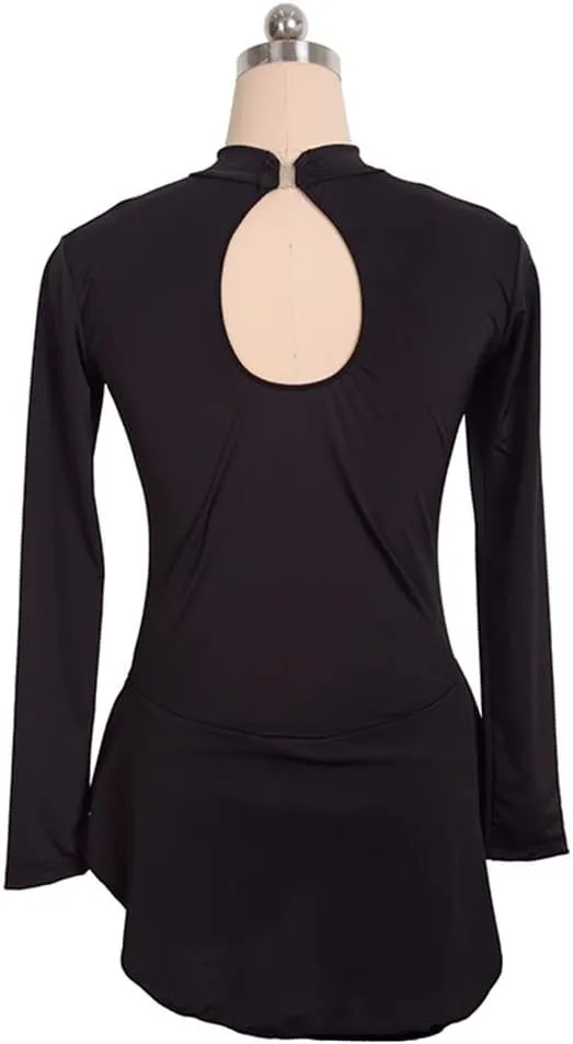 Boutique Step Up Figure Skating Dress(PLAIN BLACK) Medium