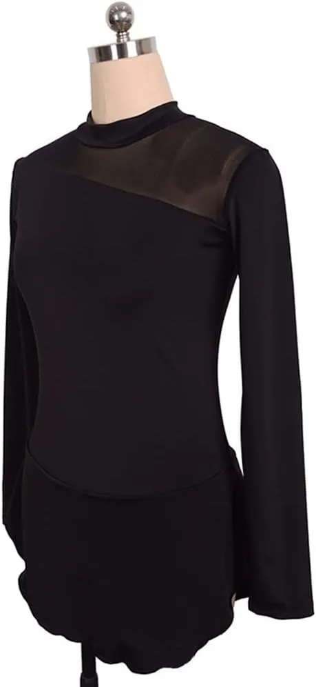 Boutique Step Up Figure Skating Dress(PLAIN BLACK) Medium