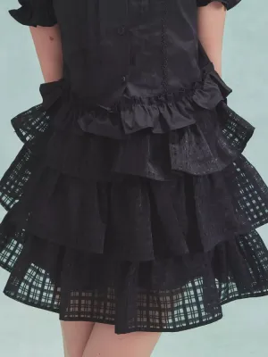 Bow Cake Half Skirt Puffy Dress【s0000006979】
