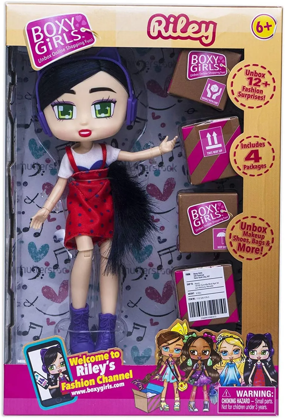 Boxy Girls Season 2,3 Assortment (814IT Kiki, 788IT Hazel, 1392 Peyton, 1394 Berkley, 1396 Jade & 1398 Seraphina) 1Pcs