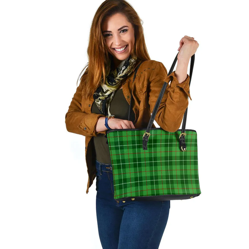 Boyle Tartan Leather Tote Bag