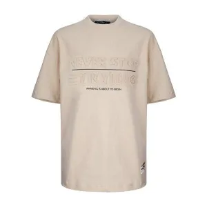 BOYS BEIGE SHORT SLEEVE T-SHIRT