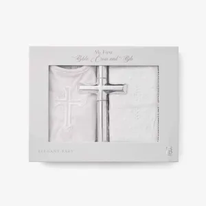 Boys' Bible, Cross, & Bib Christening Gift Set