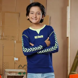 Boys Fleece Sweatshirt Remix-NAVY