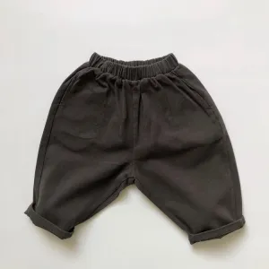 Boys Mid-Waist Cotton Cross-Pants