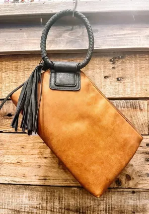BP204 Fashion Cuff Handle Tassel Wristlet Clutch