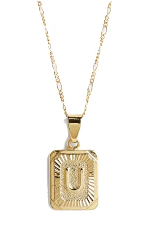 Bracha Initial Gold Filled Necklace in the letter E