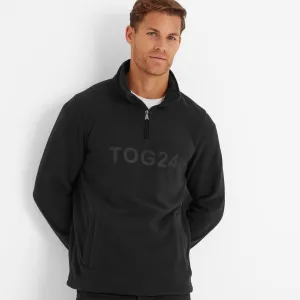 Brandon Mens Fleece Zip Neck - Black