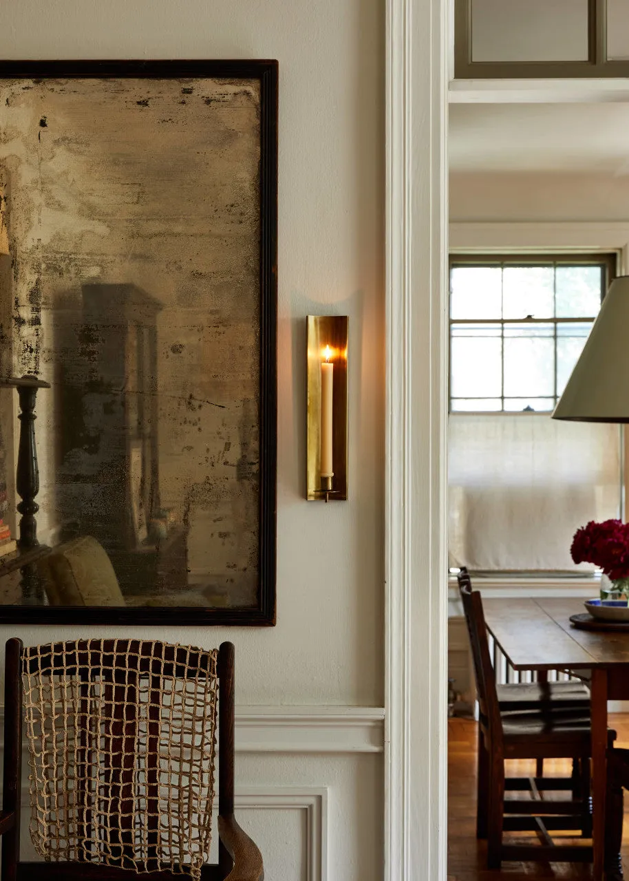 Brass Channel Wall Sconce Candle Holder