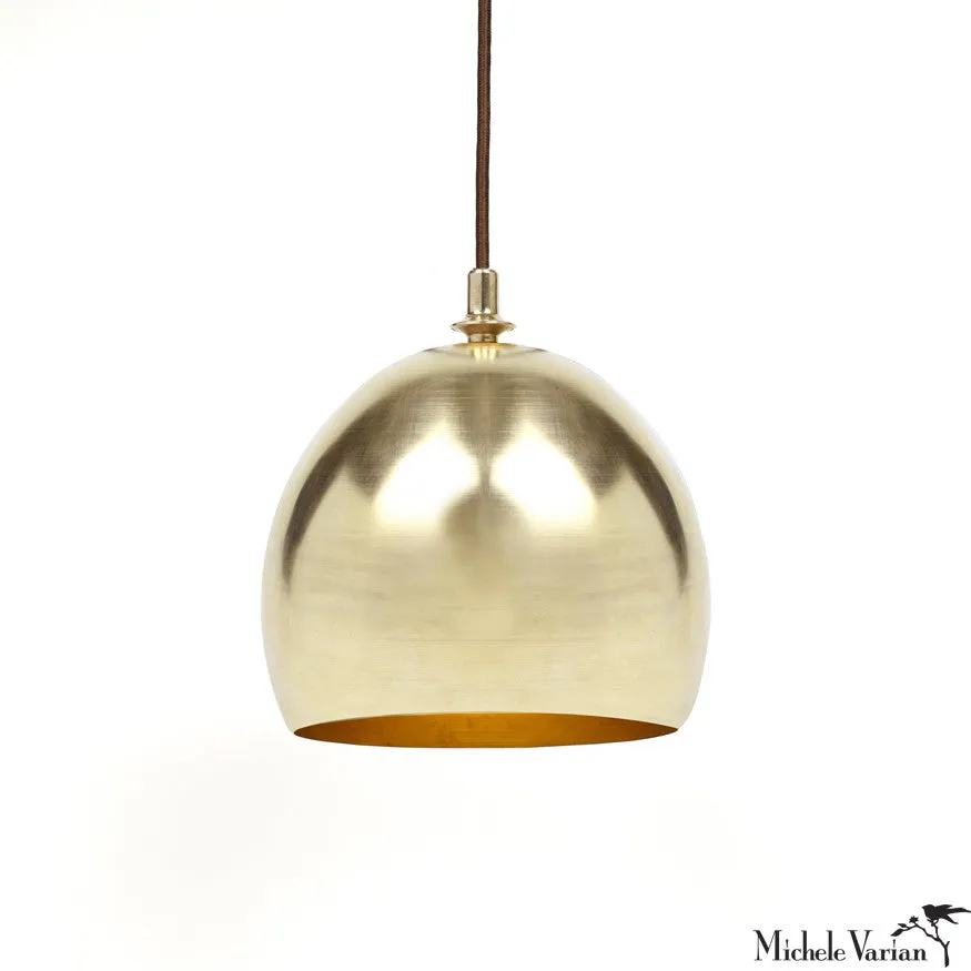 Brass Finial Dome Pendant Light