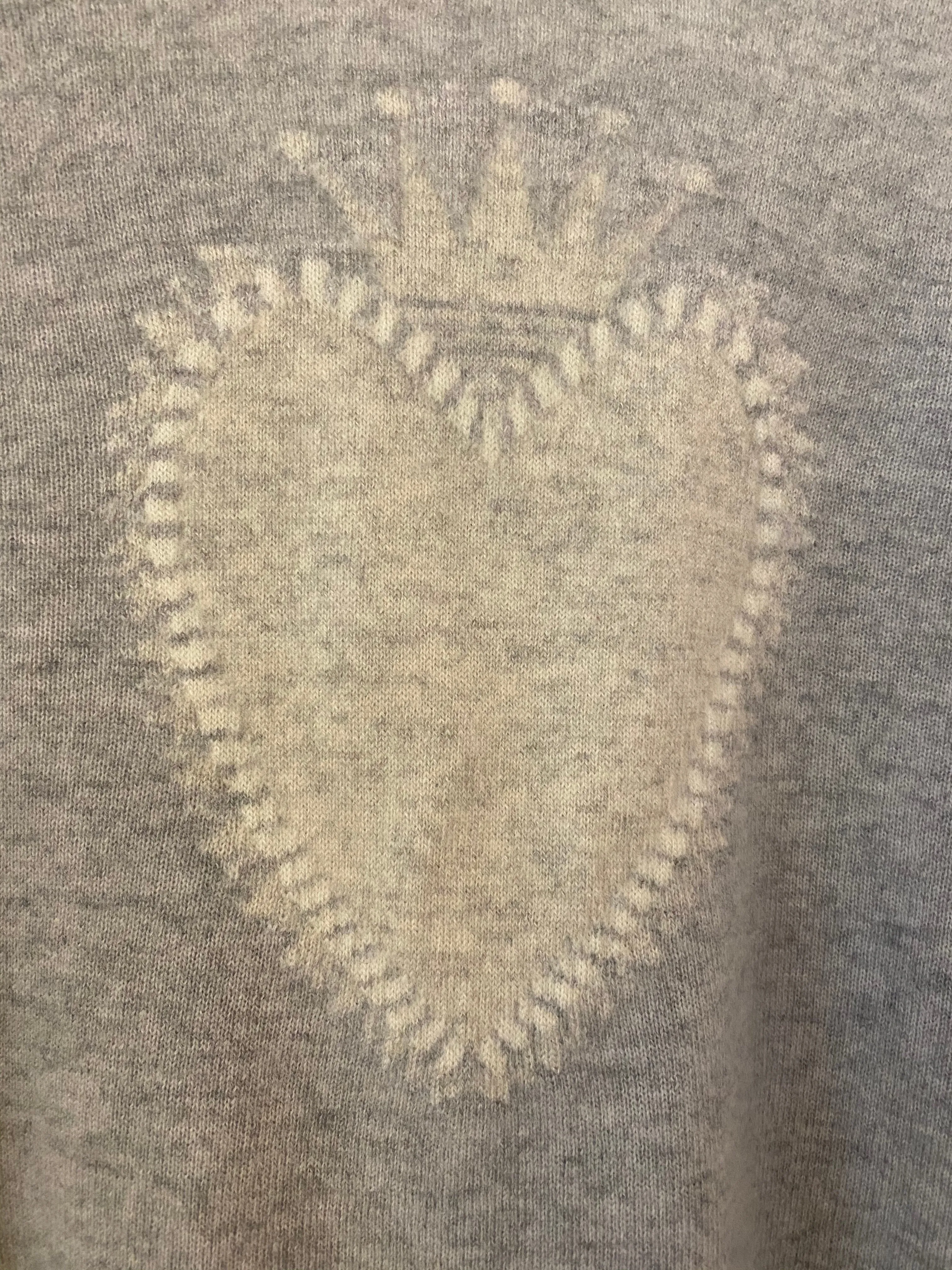 Brazeau Tricot Milagro Platinum Cashmere V-Neck Sweater