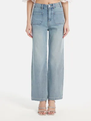 Breathable Straight Leg Denim Jeans
