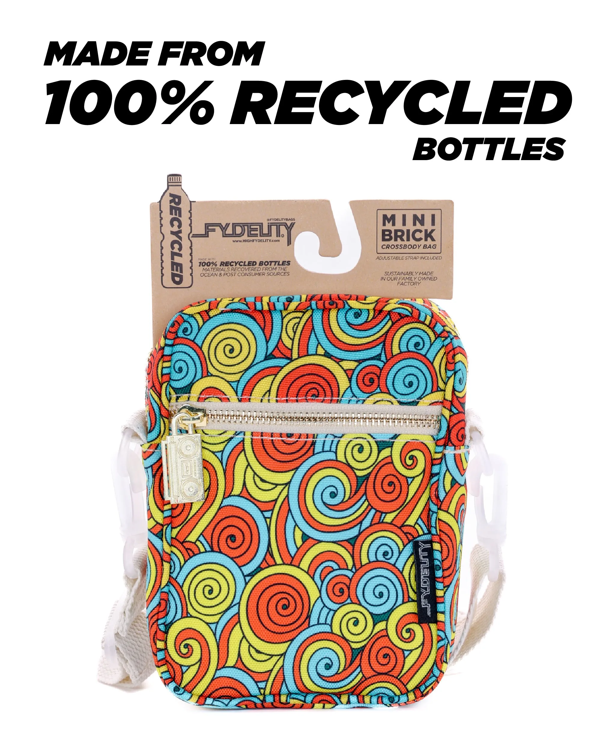 Brick Bag | Mini Crossbody | Recycled RPET | Dylans Hair