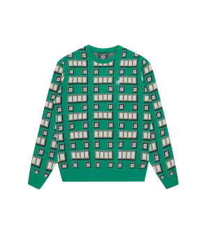 BRICK KNITTED JUMPER - GREEN