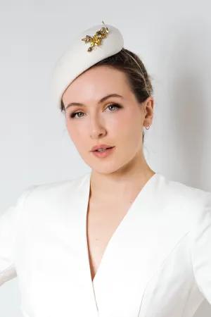 Bridal Cocktail Hat - Lila