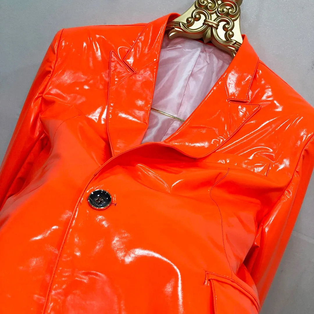 Bright Pop Colors Single Button Blazer