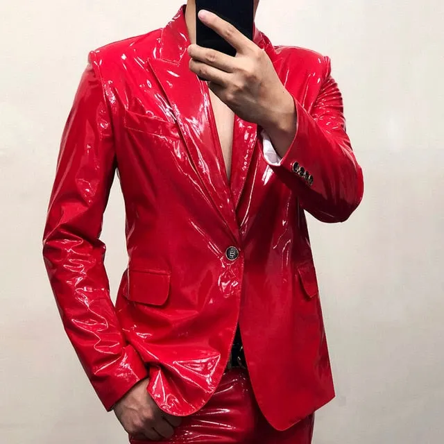 Bright Pop Colors Single Button Blazer