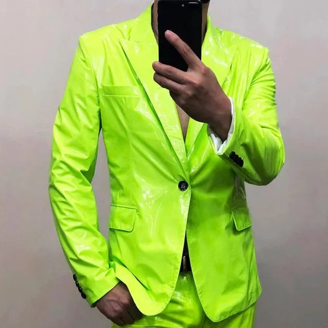 Bright Pop Colors Single Button Blazer