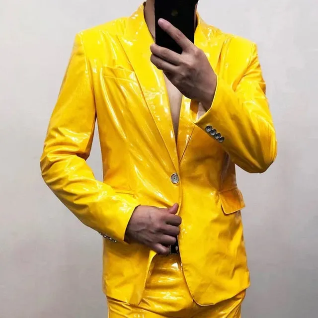 Bright Pop Colors Single Button Blazer