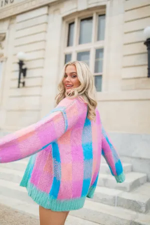 Bright Spirits Multi Plaid Cardigan SALE