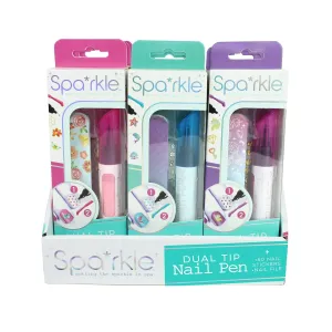 Bright Stripes Spa*Rkle Dual-Tip Nail Pens