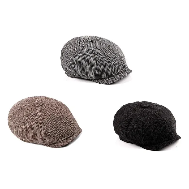 British Style Octagonal Winter Hats