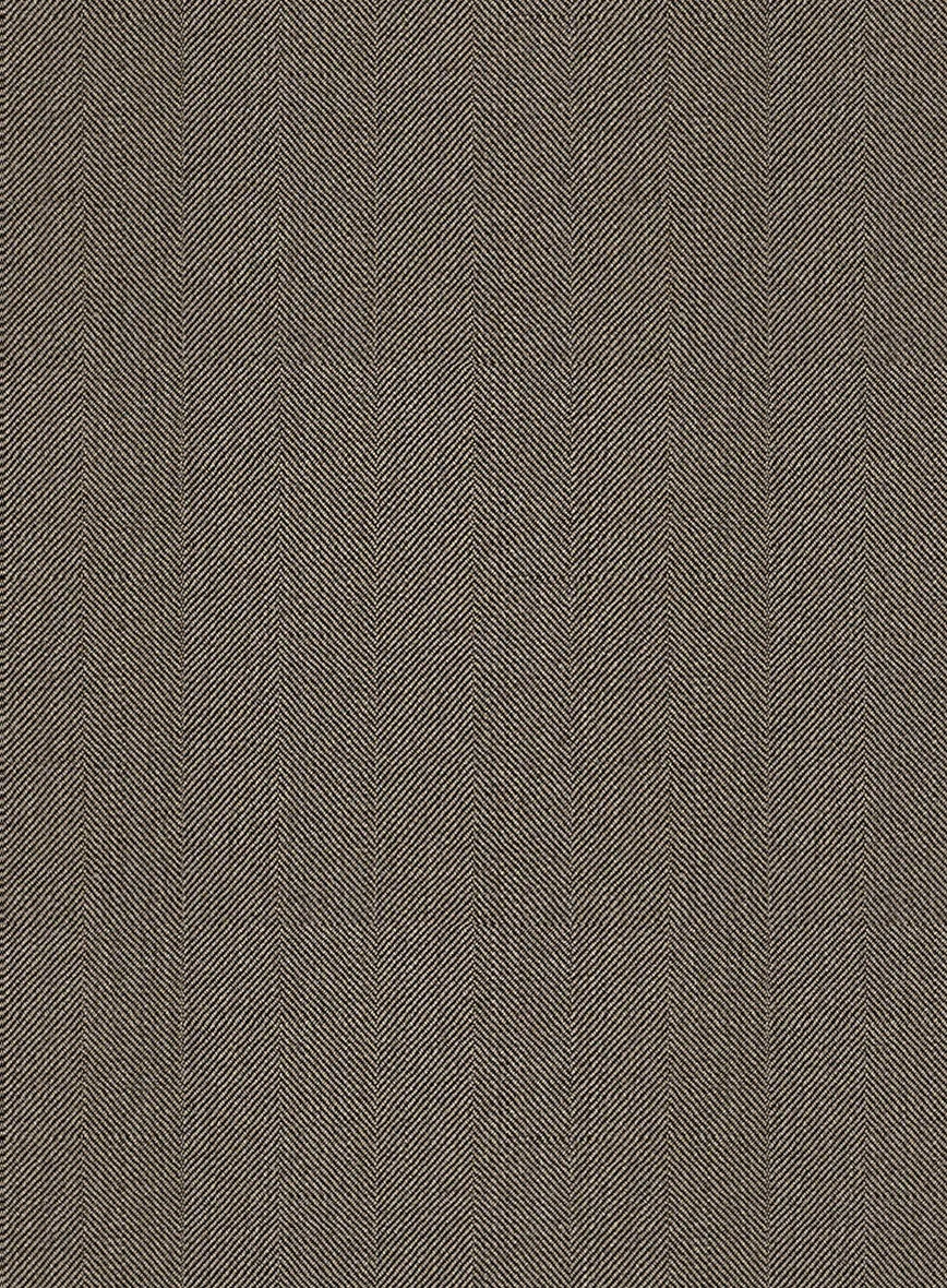 Brown Herringbone Pants